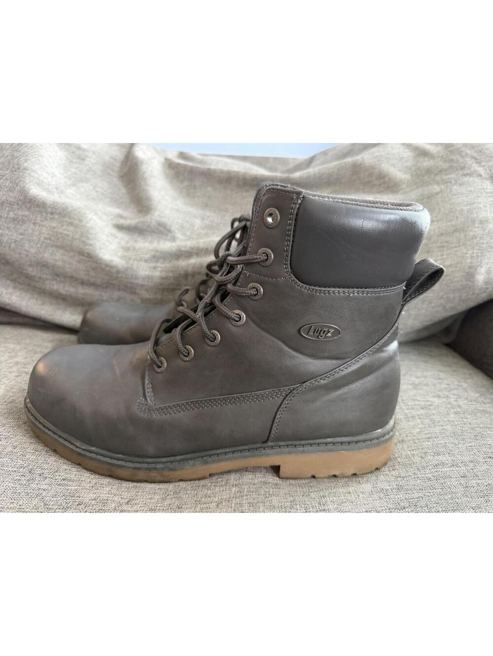 Lugz Breach Lace Up Work Boot Mens Size 13 Gray Synthetic